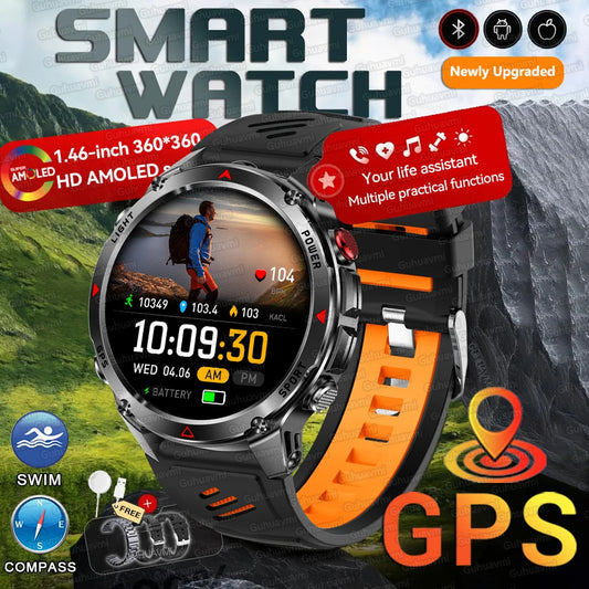 Premium AMOLED GPS Smart Watch, Reloj Inteligente GPS AMOLED Premium