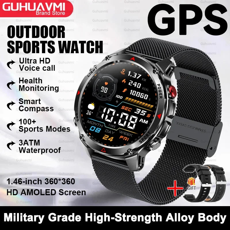 Premium AMOLED GPS Smart Watch, Reloj Inteligente GPS AMOLED Premium