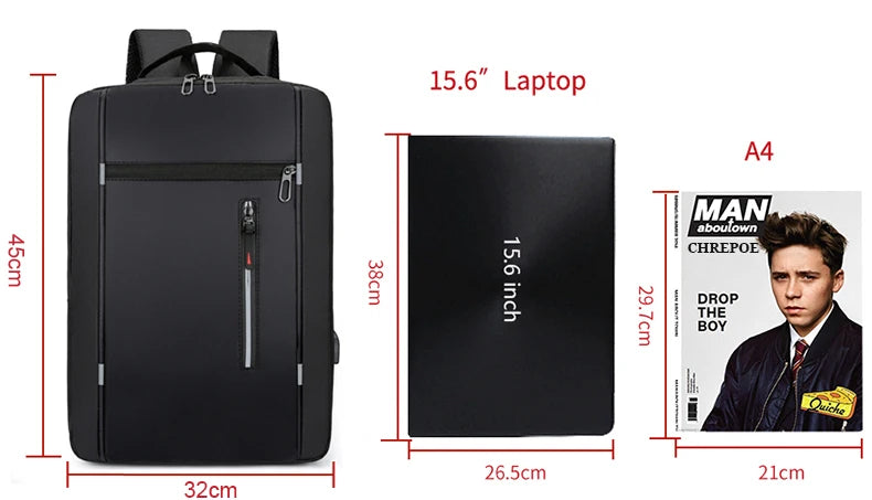 Executive Business Laptop Backpack USB