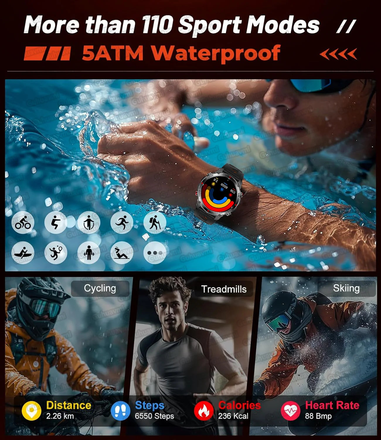 Premium AMOLED GPS Smart Watch, Reloj Inteligente GPS AMOLED Premium