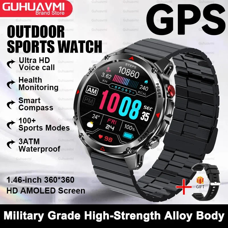 Premium AMOLED GPS Smart Watch, Reloj Inteligente GPS AMOLED Premium