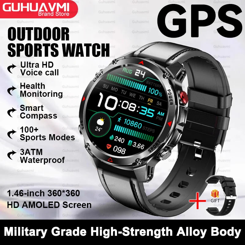 Premium AMOLED GPS Smart Watch, Reloj Inteligente GPS AMOLED Premium
