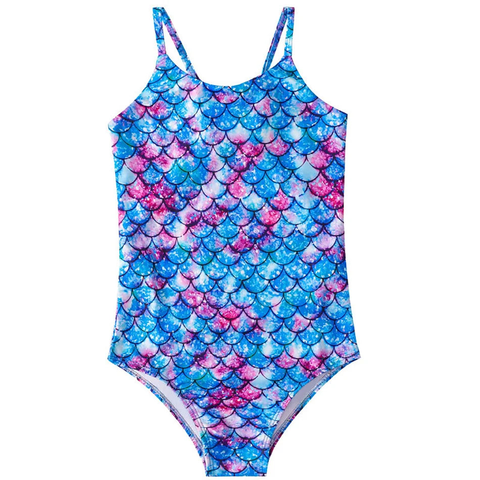 Adorable Girls Mermaid One-Piece Swimsuit