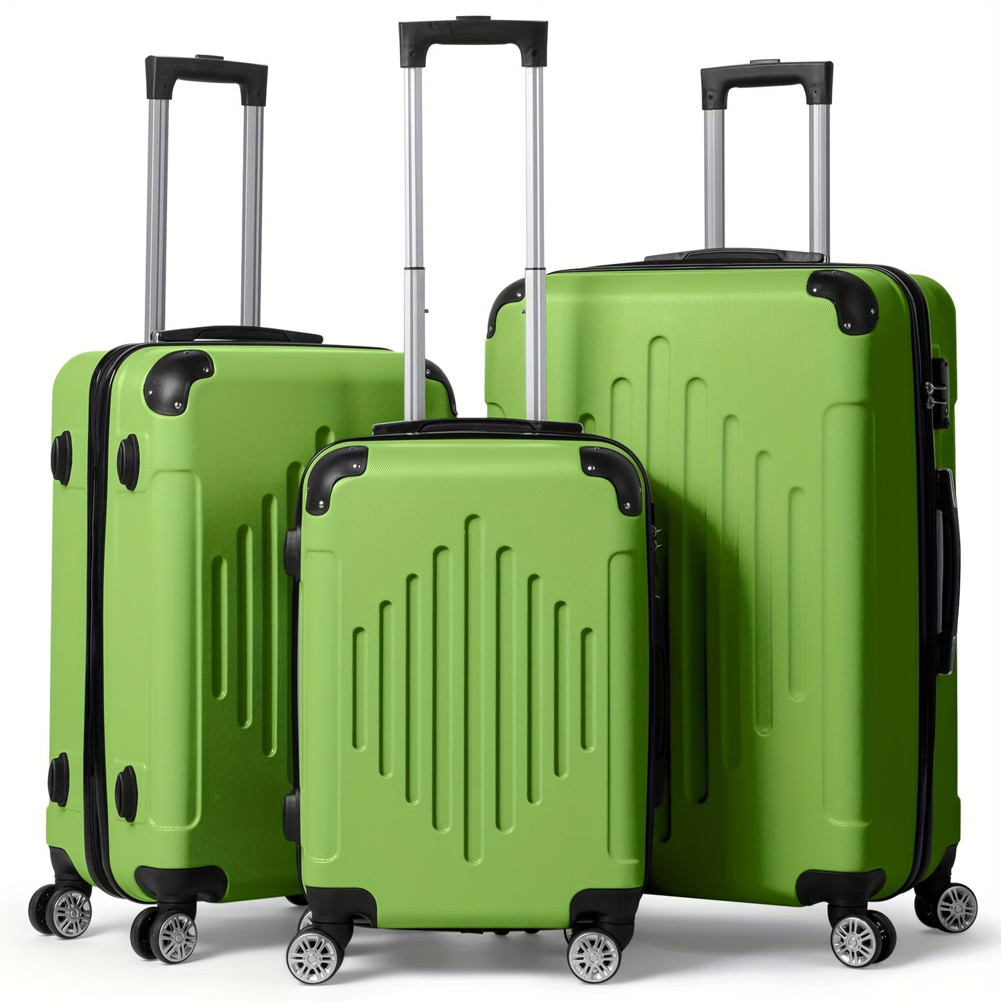 Butter Yellow Lightweight Suitcase Set, Juego Maletas Ligeras Amarillo Mantequilla