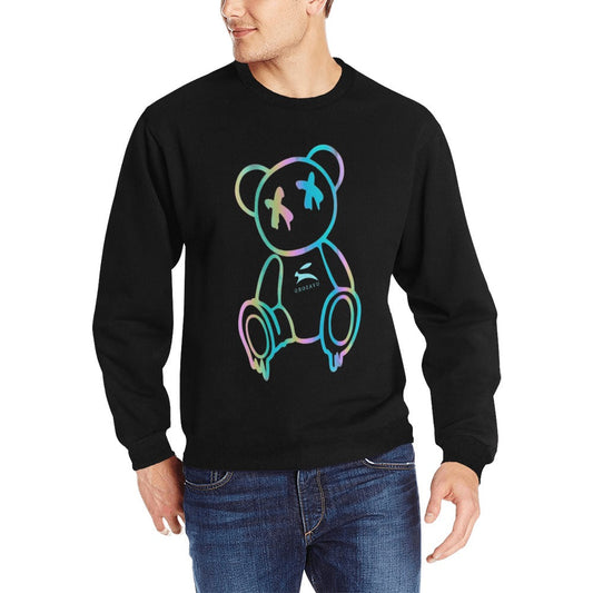 Black Graphic Sweater – Grozavu Neon Bear Edition
