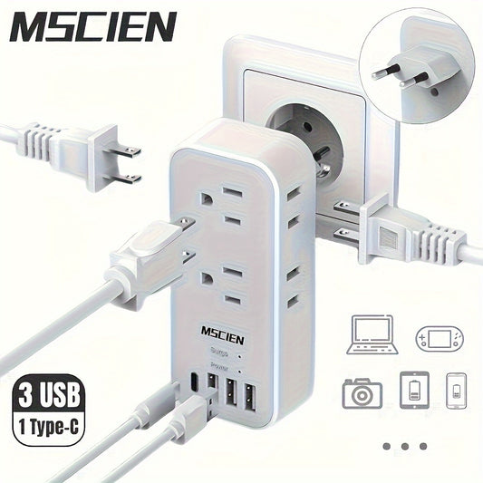Multi-Port EU Adapter Adaptador Europa 4-Puertos