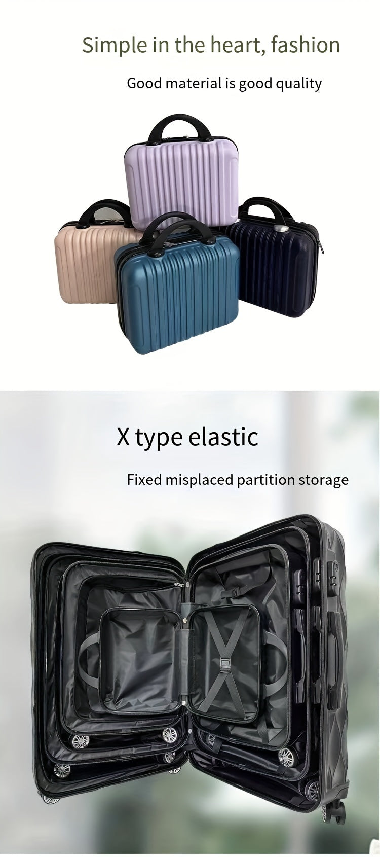 4-Piece Travel Suitcase Set Juego Maletas Viaje