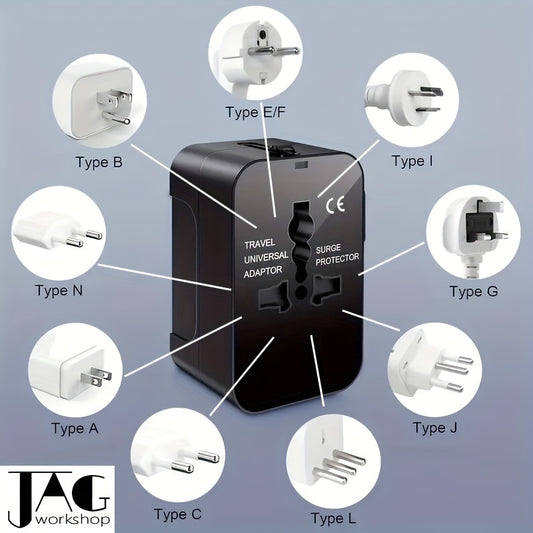 Certified Travel Adapter Adaptador Certificado 150+ Países