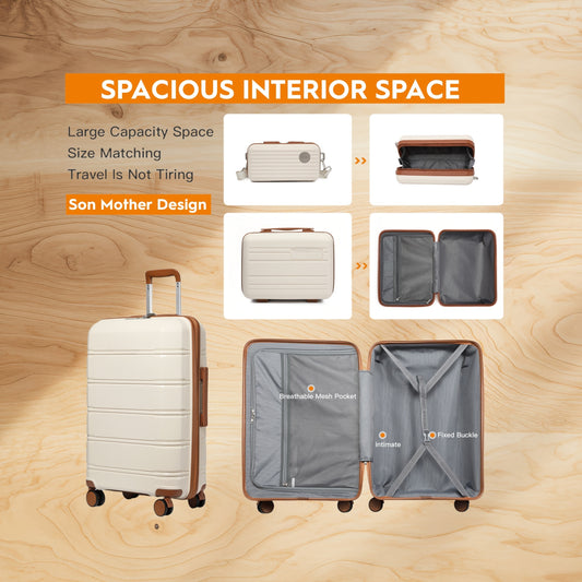 Suitcase Luggage Set with Lock, Juego Maletas con Cerradura