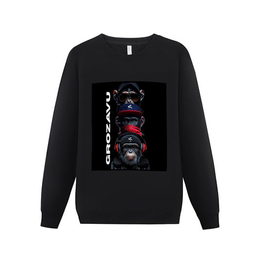 Black Graphic Sweater – Grozavu Primal Edition