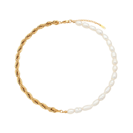 Gold Pearl Necklace
