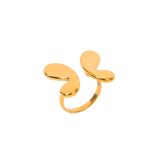 Gold Separate Butterfly Ring